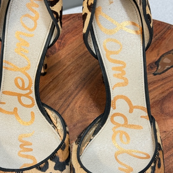Sam Edelman Leopard‎ Delilah Dorsay Cow Hide Print Heels - Picture 4 of 14